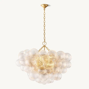 Talia Round Glass Ball Chandelier 33"