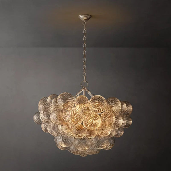 Talia Round Glass Ball Chandelier 33"