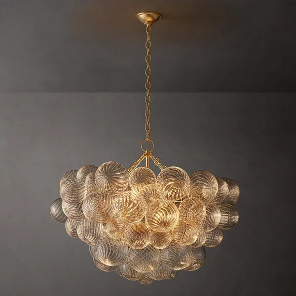 Talia Round Glass Ball Chandelier 33"