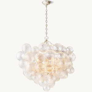 Talia Round Glass Ball Chandelier 33"