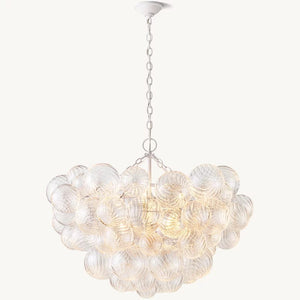 Talia Round Glass Ball Chandelier 33"