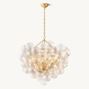 Talia Round Glass Ball Chandelier 38"