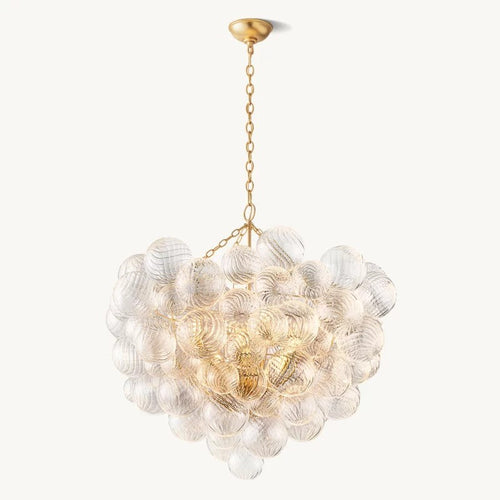 Talia Round Glass Ball Chandelier 38"