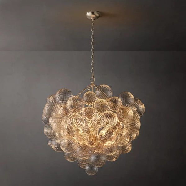 Talia Round Glass Ball Chandelier 38"