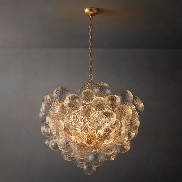 Talia Round Glass Ball Chandelier 38"