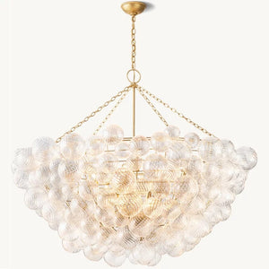 Talia Round Glass Ball Chandelier 56"