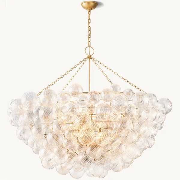 Talia Round Glass Ball Chandelier 56"