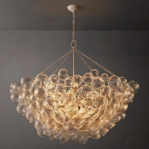 Talia Round Glass Ball Chandelier 56"