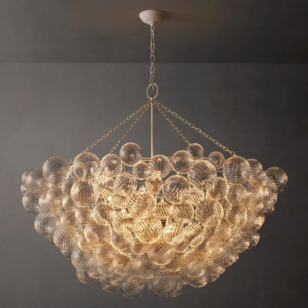 Talia Round Glass Ball Chandelier 56"