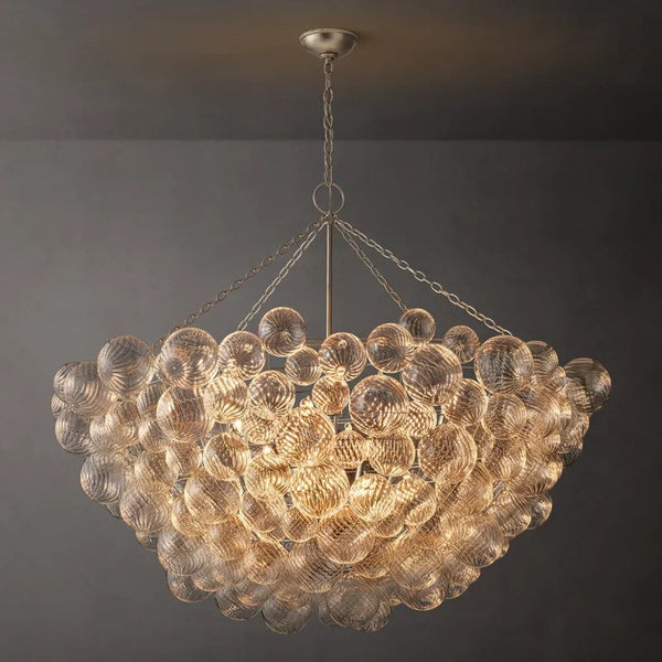Talia Round Glass Ball Chandelier 56"