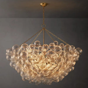 Talia Round Glass Ball Chandelier 56"