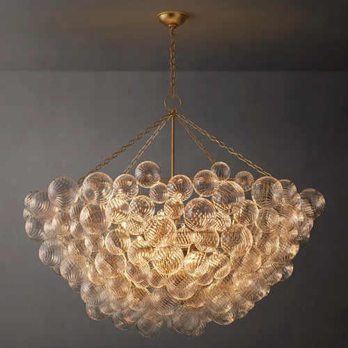 Talia Round Glass Ball Chandelier 56"