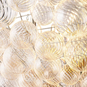 Talia Round Glass Ball Chandelier 56"