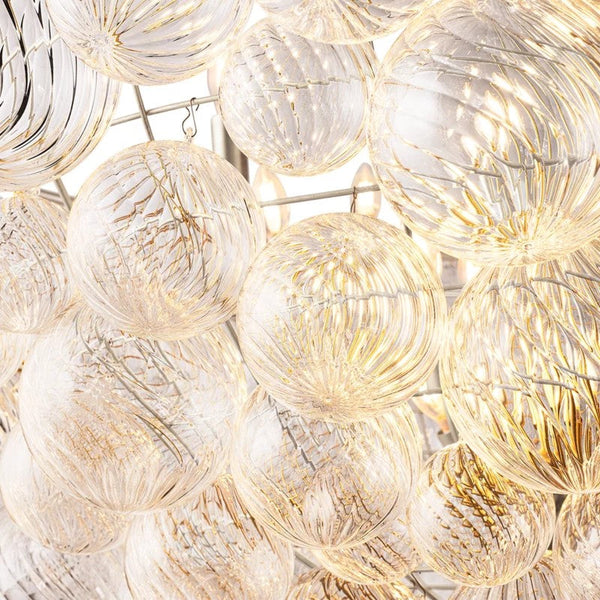 Talia Round Glass Ball Chandelier 56"
