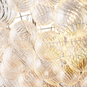 Talia Round Glass Ball Chandelier 66"