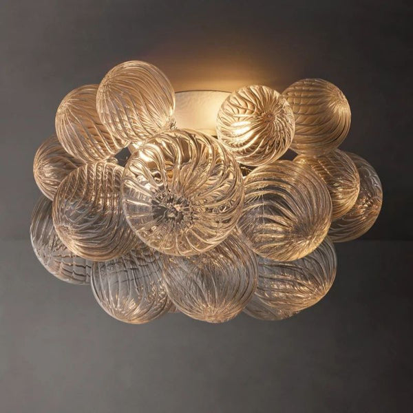 Talia Round Glass Ball Flushmount 20"