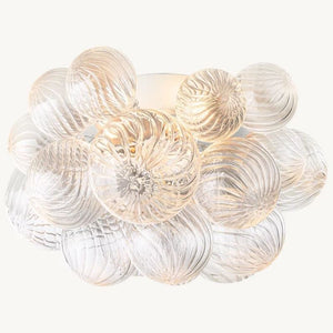 Talia Round Glass Ball Flushmount 20"