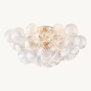 Talia Round Glass Ball Flushmount 25"