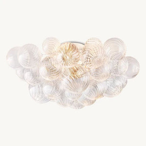 Talia Round Glass Ball Flushmount 25"