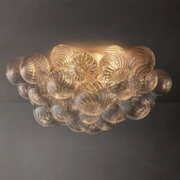 Talia Round Glass Ball Flushmount 25"