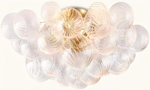 Talia Round Glass Ball Flushmount 25"