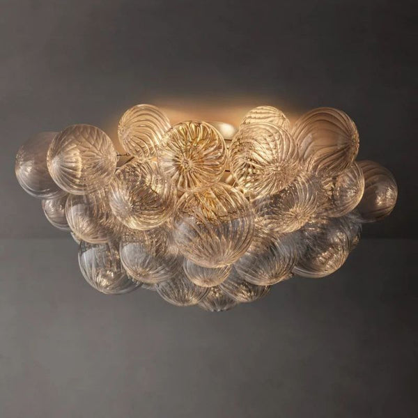 Talia Round Glass Ball Flushmount 25"