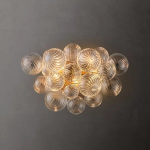 Talia Round Glass Ball Sconces 27"