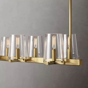 Pauille Glass Linear Chandelier 49"