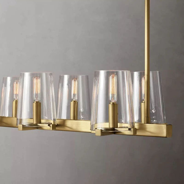 Pauille Glass Linear Chandelier 49"