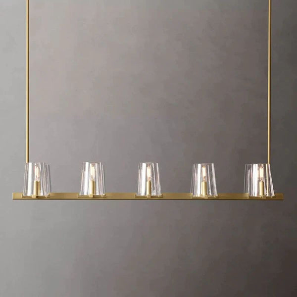 Pauille Glass Linear Chandelier 49"