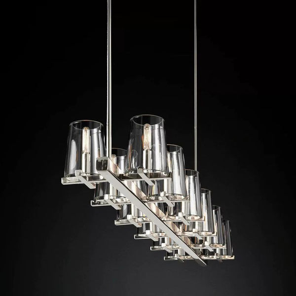 Pauille Glass Linear Chandelier 60"