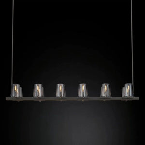 Pauille Glass Linear Chandelier 60"
