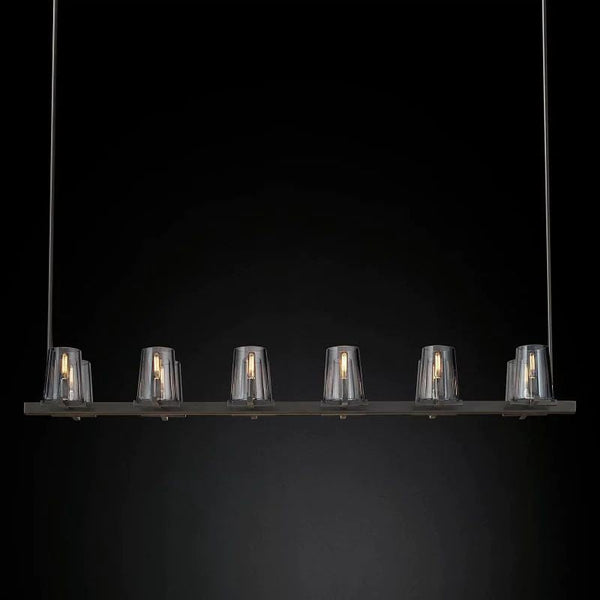 Pauille Glass Linear Chandelier 60"