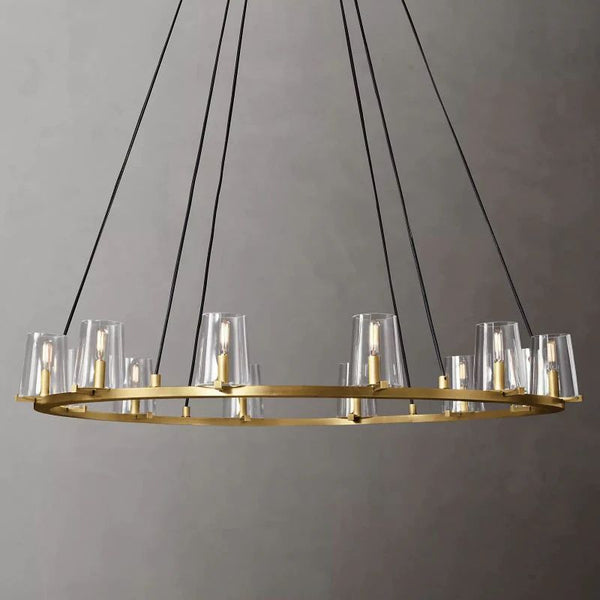 Pauille Glass Round Chandelier 48"