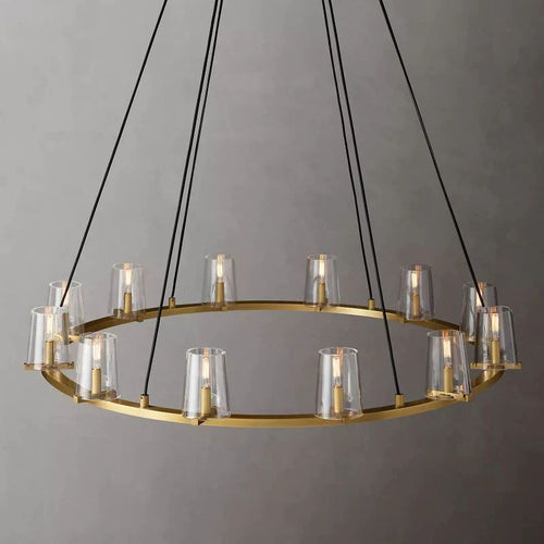 Pauille Glass Round Chandelier 48"