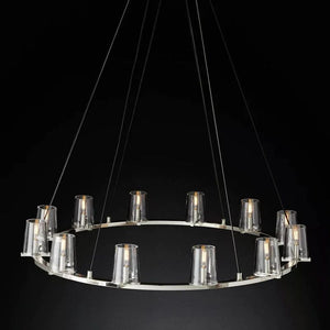 Pauille Glass Round Chandelier 48"