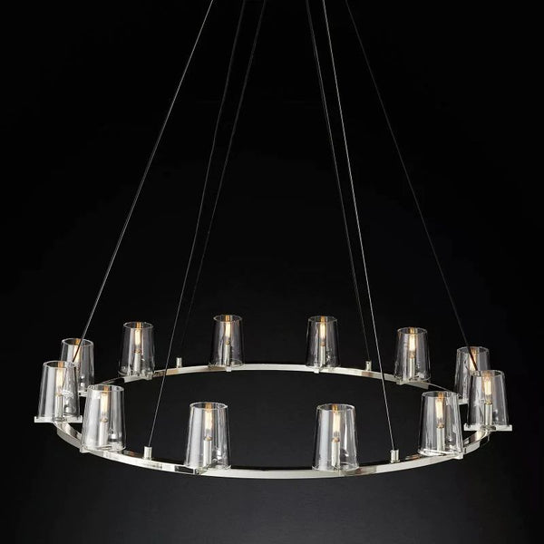 Pauille Glass Round Chandelier 48"