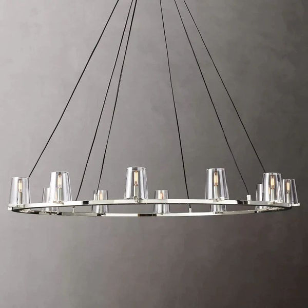 Pauille Glass Round Chandelier 60"