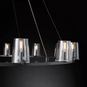 Pauille Glass Round Chandelier 60"