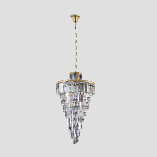 1920s Tedem Multi-Tiered Crystal Chandelier