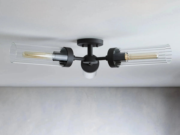 Andreas 3-Light Glass Flushmount
