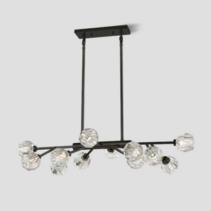 Kristina Clear Glass Linear Dining Room Chandelier