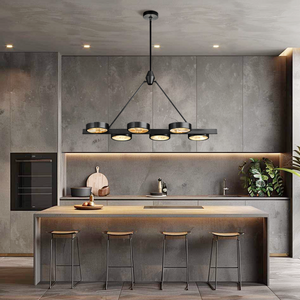 Nika Linear Brass Chandelier