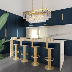 1920s Tedem 3-Tier Crystal Rectangular Chandelier