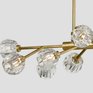 Kristina Clear Glass Linear Dining Room Chandelier
