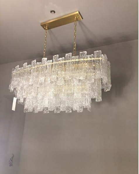 Fiofy Layered Rectangle Glass Chandelier