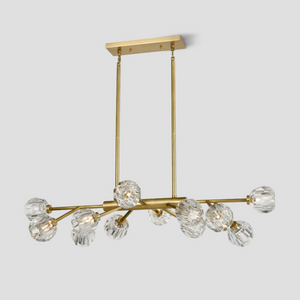 Kristina Clear Glass Linear Dining Room Chandelier