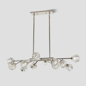 Kristina Clear Glass Linear Dining Room Chandelier