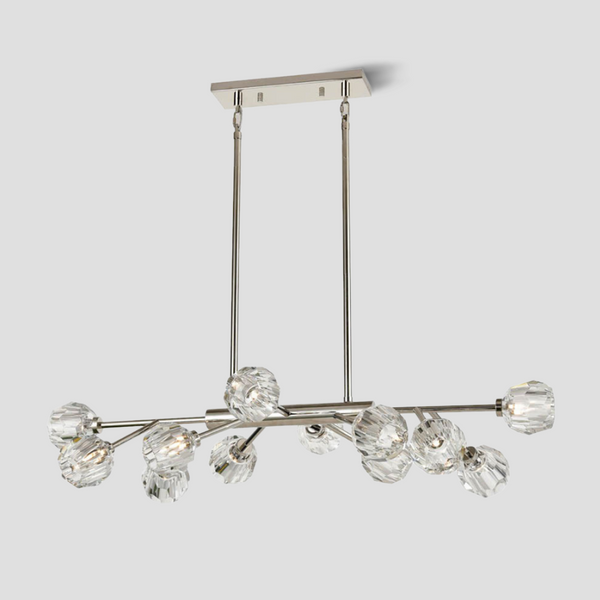 Kristina Clear Glass Linear Dining Room Chandelier