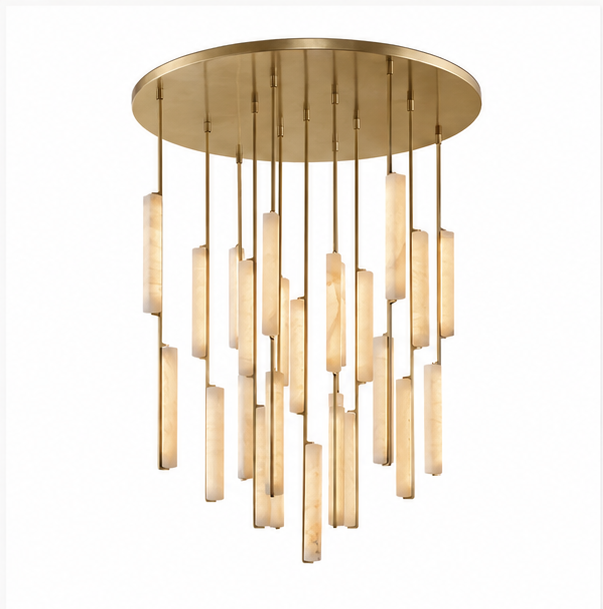 Audubon Alabaster Round Chandelier 56"